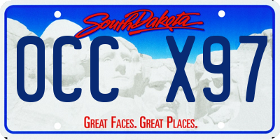 SD license plate 0CCX97