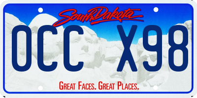 SD license plate 0CCX98