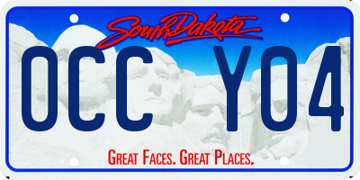 SD license plate 0CCY04
