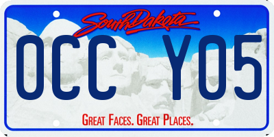 SD license plate 0CCY05