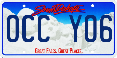 SD license plate 0CCY06