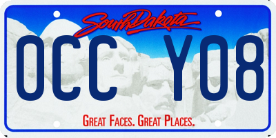 SD license plate 0CCY08