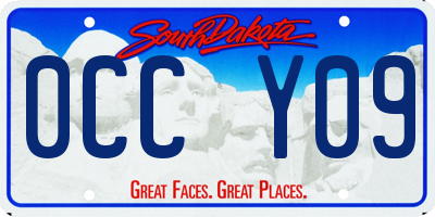 SD license plate 0CCY09