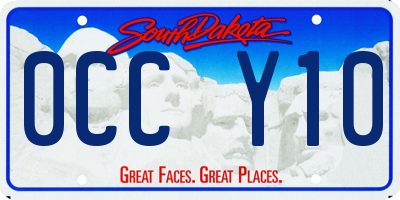 SD license plate 0CCY10