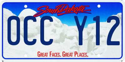 SD license plate 0CCY12