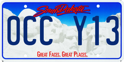 SD license plate 0CCY13
