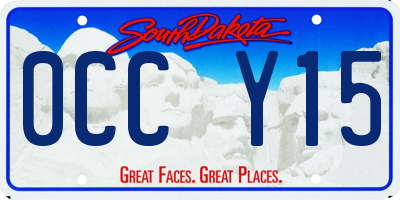SD license plate 0CCY15