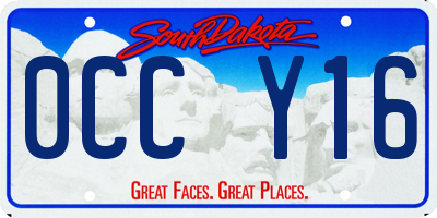 SD license plate 0CCY16