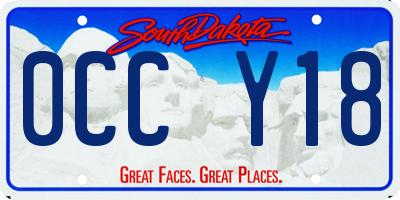 SD license plate 0CCY18