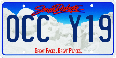 SD license plate 0CCY19