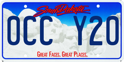 SD license plate 0CCY20