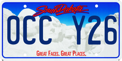 SD license plate 0CCY26