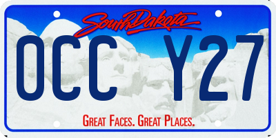 SD license plate 0CCY27