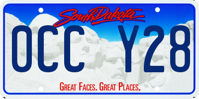 SD license plate 0CCY28