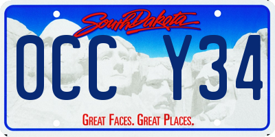 SD license plate 0CCY34