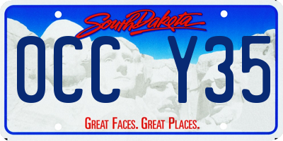 SD license plate 0CCY35