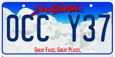 SD license plate 0CCY37