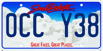 SD license plate 0CCY38