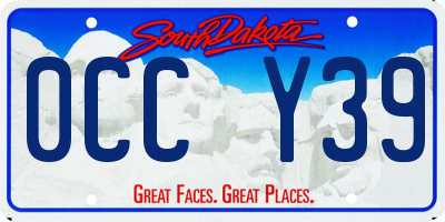 SD license plate 0CCY39
