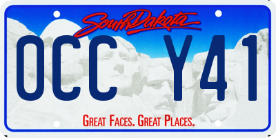 SD license plate 0CCY41
