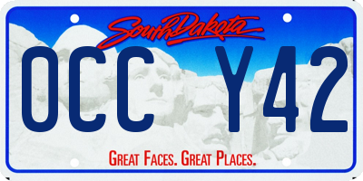 SD license plate 0CCY42