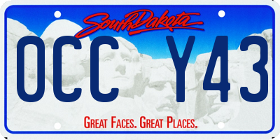 SD license plate 0CCY43
