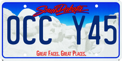 SD license plate 0CCY45