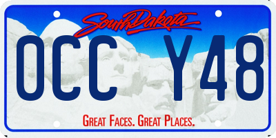 SD license plate 0CCY48