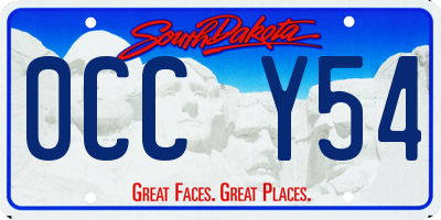 SD license plate 0CCY54