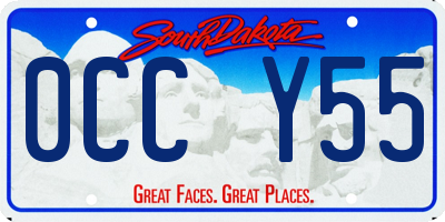 SD license plate 0CCY55