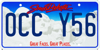 SD license plate 0CCY56