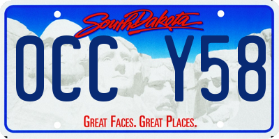 SD license plate 0CCY58