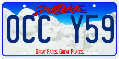 SD license plate 0CCY59