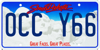 SD license plate 0CCY66