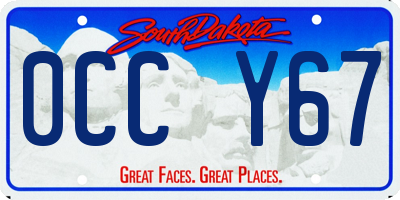 SD license plate 0CCY67