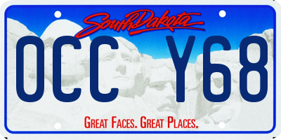 SD license plate 0CCY68