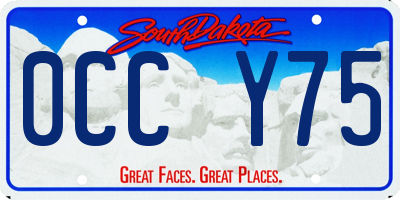 SD license plate 0CCY75