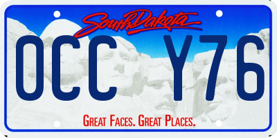 SD license plate 0CCY76