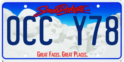 SD license plate 0CCY78