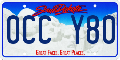 SD license plate 0CCY80