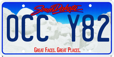 SD license plate 0CCY82