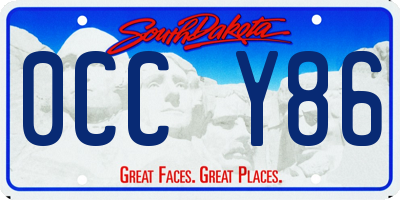 SD license plate 0CCY86