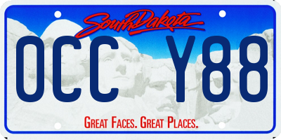 SD license plate 0CCY88