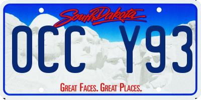 SD license plate 0CCY93