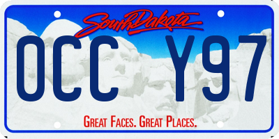 SD license plate 0CCY97