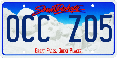 SD license plate 0CCZ05