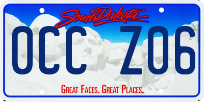 SD license plate 0CCZ06