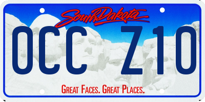 SD license plate 0CCZ10