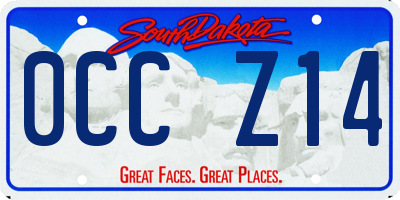 SD license plate 0CCZ14