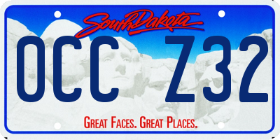 SD license plate 0CCZ32
